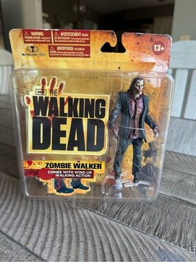 The Walking Dead Zombie Walker Action Figure - Black/Grey/Red
